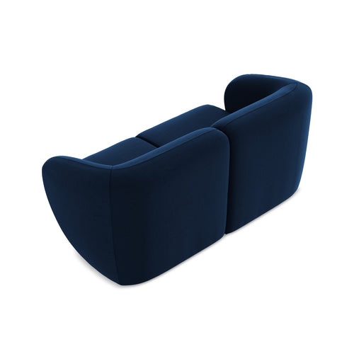LaMiaSofa Tweezits modulaire bank Cervo - velours - koningsblauw - 174x94x75