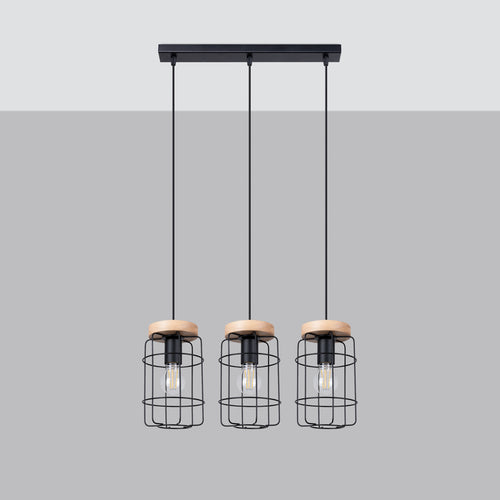 Sollux Lighting Hanglamp GOTTO 3L - 60x15x115cm