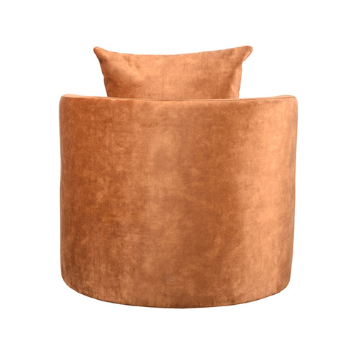 LABEL51 Fauteuil Evy - Oranje Velvet - 90x90x75cm