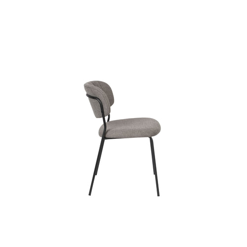 Housecraft Living Jolien Eetkamerstoelen Zwart/ Grijs - Set van 2 - vtwonen shop