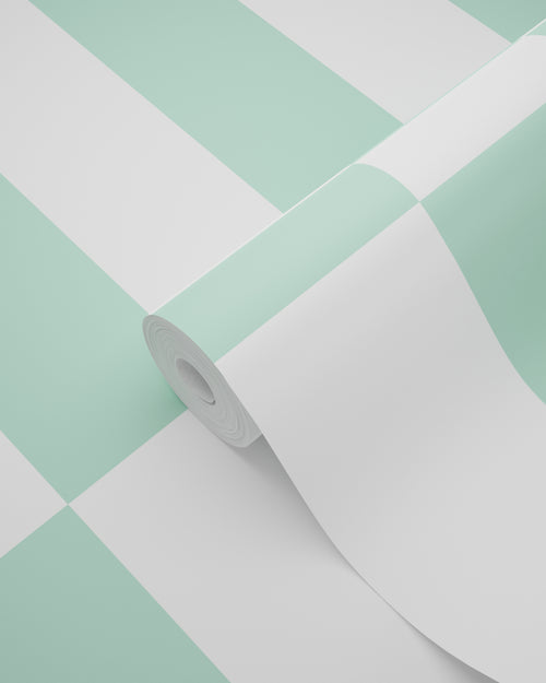 ESTAhome behang streep mintgroen en wit - 50 x 900 cm - 130919 - vtwonen shop