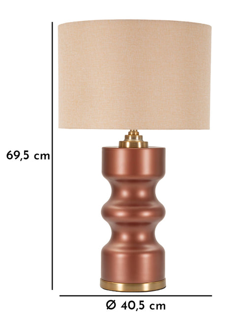 Mauro Ferretti tafellamp - Ø 40,5x69,5 cm - bruin