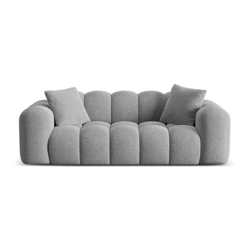 Cosmopolitan Design - Bank Treno 3-zits, chenille lichtgrijs - 94x210x70cm