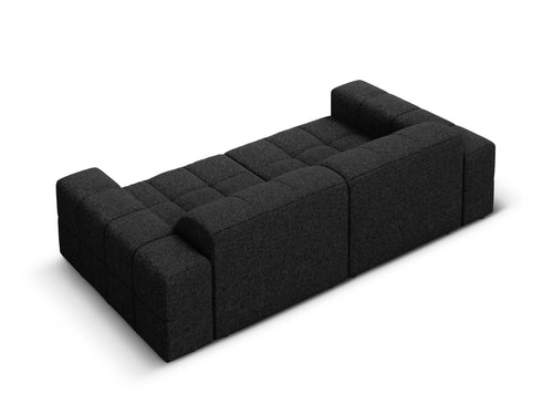 Cosmopolitan Design Bank Chicago 3-zits, chenille zwart - 102x212x78cm
