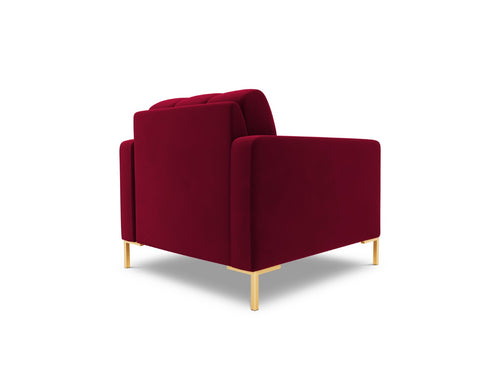 Cosmopolitan Design Fauteuil Bali flueel, rood - 96x87x75cm
