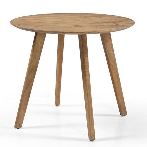 Giga Meubel Eettafel Oslo Rond - Mangohout - Naturel - 90x90x76cm - vtwonen shop