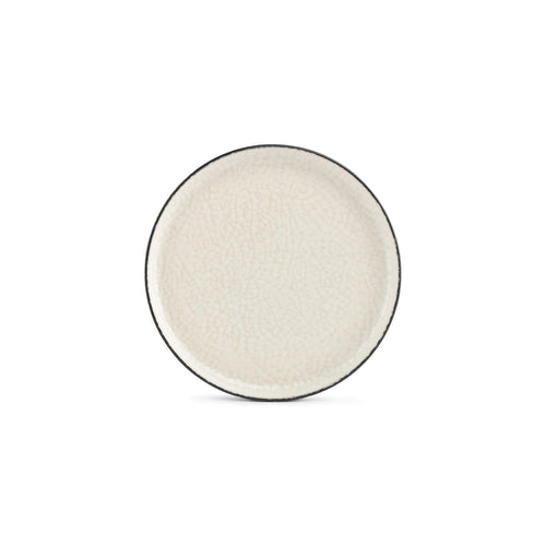 Ona - Plat bord 20cm wit Gravel - Set van 6