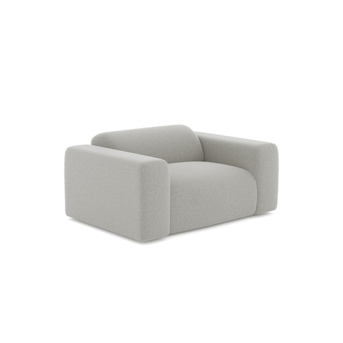 Sia Home - Fauteuil MYRA - kruisweefsel lichtgrijs 130cm