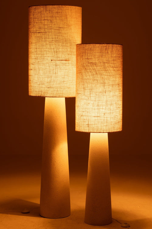 J-Line vloerlamp Ava - glasvezel/jute - naturel - large