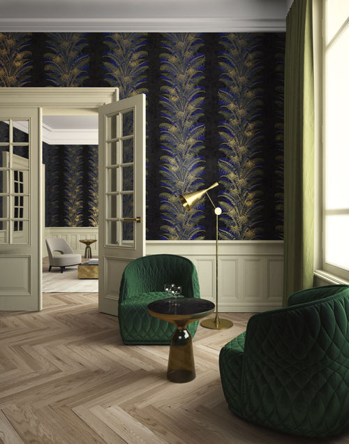 Masureel behang veren goud - 53 cm x 10.05 m - 630079 - vtwonen shop