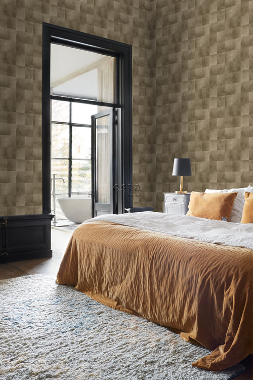 ESTAhome behang dierenhuid donker beige - 53 cm x 10.05 m - 139182