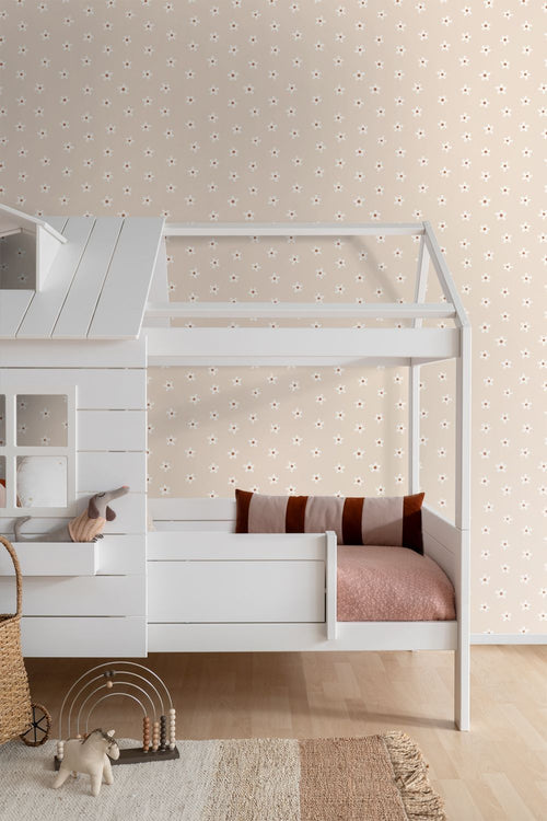 ESTAhome behang madeliefjes beige - 53 cm x 10.05 m - 131112