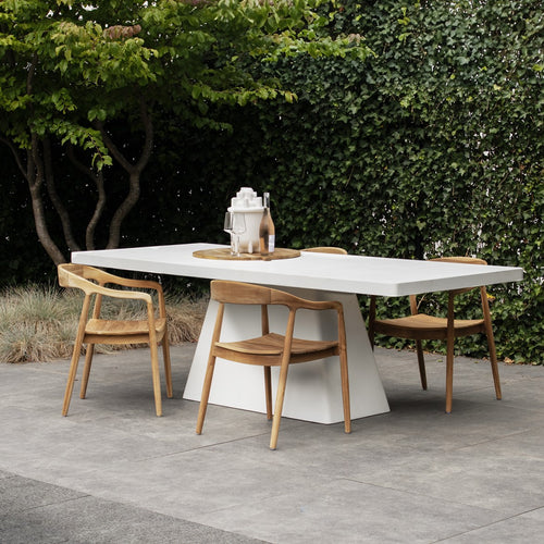 Giga Meubel Tuintafel Avia - Rechthoek 240cm - Wit Eco Composiet