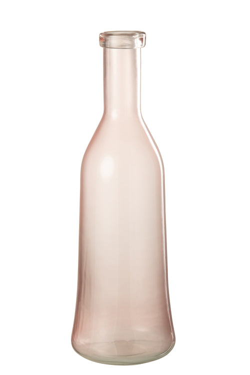J-Line vaas Bruni - glas - lichtroze - medium - 45 cm hoog - vtwonen shop