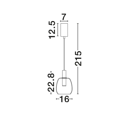 Nova Luce IMATIA Dome hanglamp voor plafond, rookkleurig messing goud, LED 7W 192lm 3000K