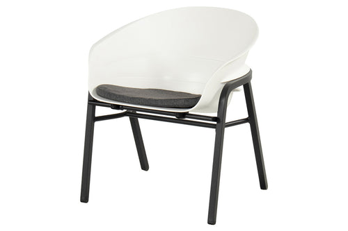 Hartman Tuinstoel Tubb - Wit - Zithoogte 46cm - Set Van 2 - vtwonen shop