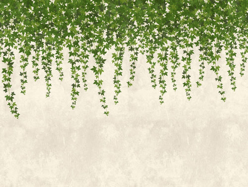 One Wall one Role fotobehang tropische bladeren groen en grijs - 371 x 280 cm - AS-382391