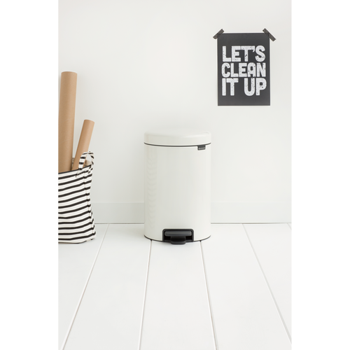 Brabantia NewIcon Pedaalemmer, 12 liter, kunststof binnenemmer - White