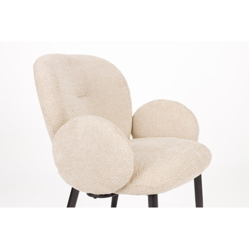 Housecraft Living Alaz Eetkamerstoelen met armleuning Off-white - Set van 2