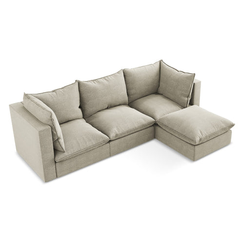 LaMiaSofa hoekbank rechts Ravenna - bouclé - taupe - 255x165x77
