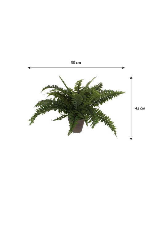 Mica Decorations Boston Varen Kunstplant in Bloempot Stan - H42 x Ø50 cm - Groen