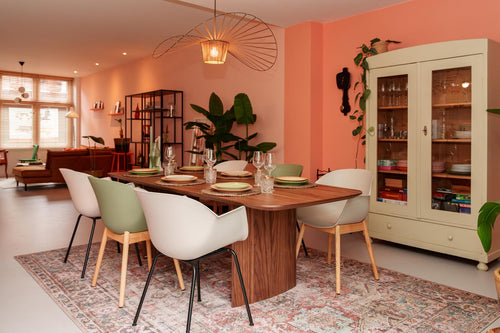 MaximaVida eetkamerstoel Cuyp XXL olijfgroen  buisframe stoelpoten- 2 stuks