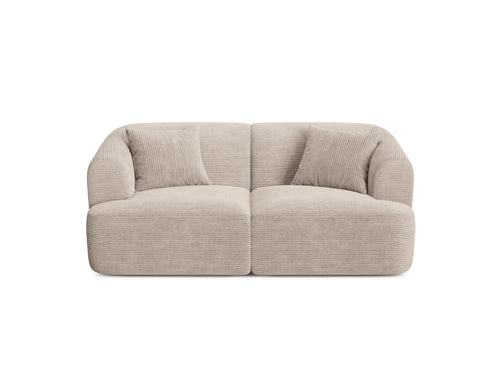 Cosmopolitan Design Modulaire bank Campi 2-zits, ribfluwelen cappuccino - 90x180x70cm