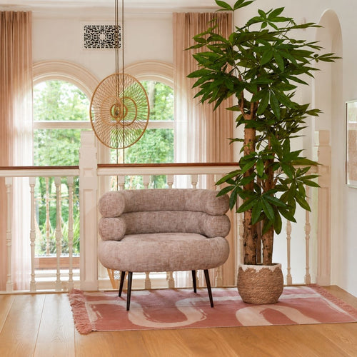 Mica Decorations Pachira Kunstplant - Kunstboom Watercacao Geldboom - Symbool voor Geluk en Welvaart - Groene Kunstplant voor Binnen - H175 x Ø85 cm -