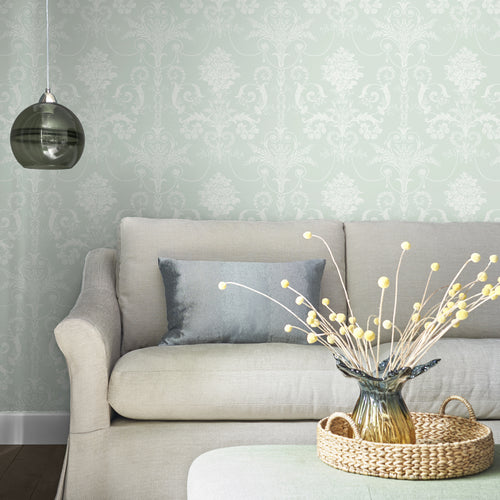 Laura Ashley Vliesbehang - Josette Duck Egg - 10mx52cm - vtwonen shop