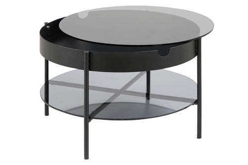 Rebellenclub Salontafel Zolin - ø75 - Smoked Glas