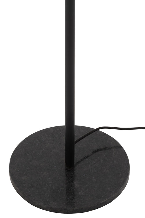 J-Line vloerlamp - metaal/marmer - zwart