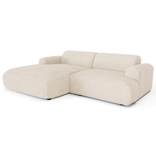 Sia Home - Linkerhoekbank MYRA - corduroy crème 266cm