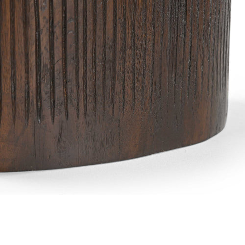 Starfurn Bijzettafel Noel - Ovaal Hout/Marmer - 60x45x50cm