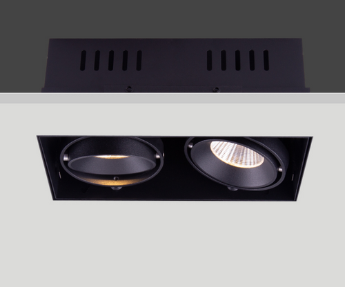 Artdelight Inbouwspot Trofa 2L - Zwart