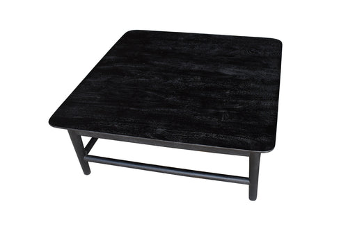 Giga Meubel Salontafel Lana - Zwart Mangohout - 100x100x45cm - vtwonen shop