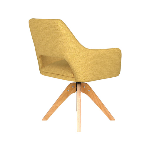 Housecraft Living Mos Eetkamerstoel Draaibaar Hout Okergeel