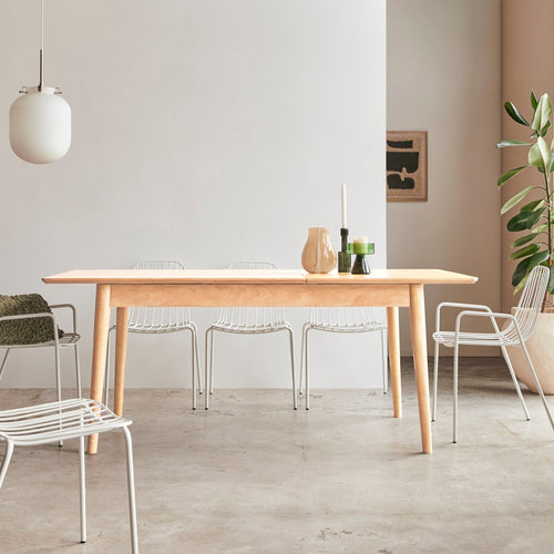 Tikamoon Uitschuifbare tafel in massief mangohout 4-6 personen. - Naturel - vtwonen shop