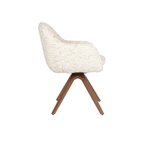 Housecraft Living Batoul Eetkamerstoelen Armleuning Beige - Set van 2