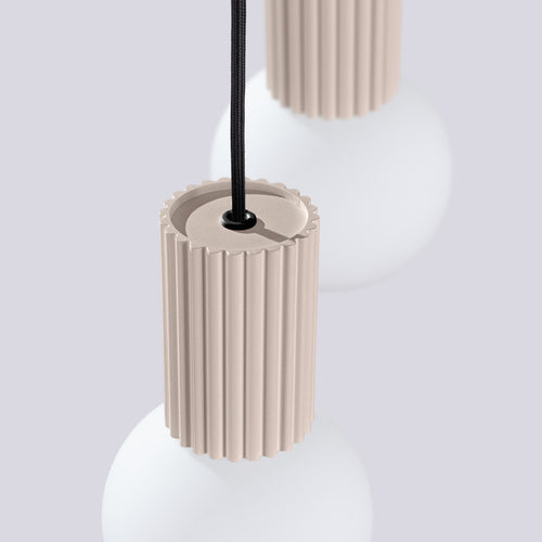 Sollux Lighting Hanglamp HALO 2P taupe - 15x15x120cm
