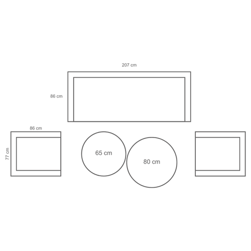 Taste by 4 Seasons loungeset Olivia latte kleurig - 5-delig