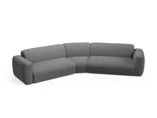 Cosmopolitan Design Symmetrische modulaire hoekbank Strino 3-zits, structurele stof grijs - 210x344x78cm
