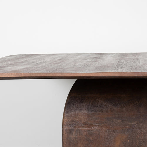 LABEL51 Eettafel Ingo - Donkerbruin Mangohout - 130x130x76cm