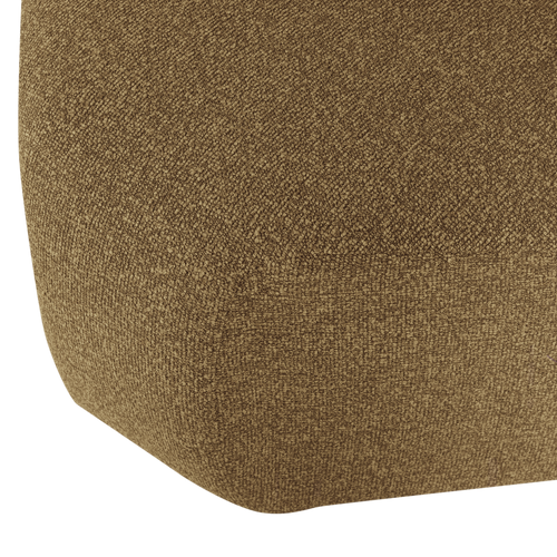 WOOOD hoekelement rond Mojo Base - Bouclé - Geel/Bruin Melange - 74x110x110