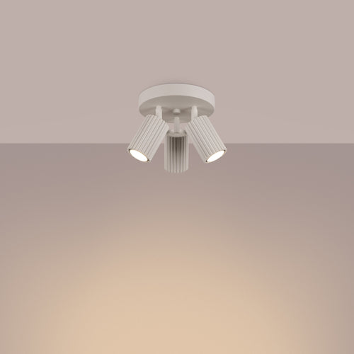 Sollux Lighting Plafondlamp KARBON 3P beige - 19,5x19,5x18cm