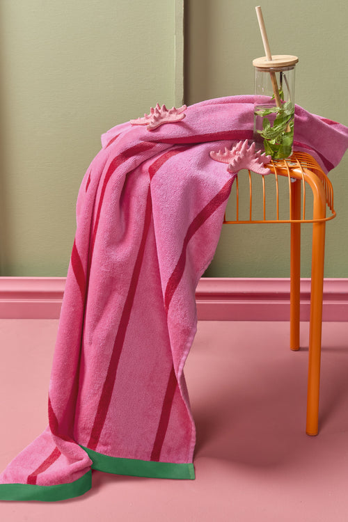 KAAT Amsterdam Strandlaken Summer Sweet - 100 x 180 cm - Roze