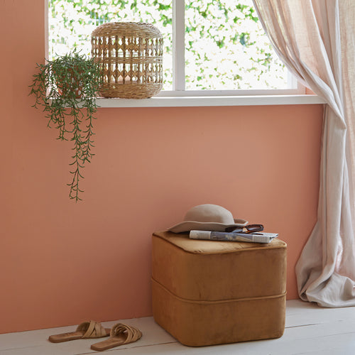 Light & Living poef KIKI - Ø40x35cm - bruin