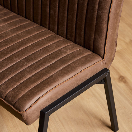 Starfurn Eetkamerbank Tivoli - Bruin Leer - 155x56x88cm