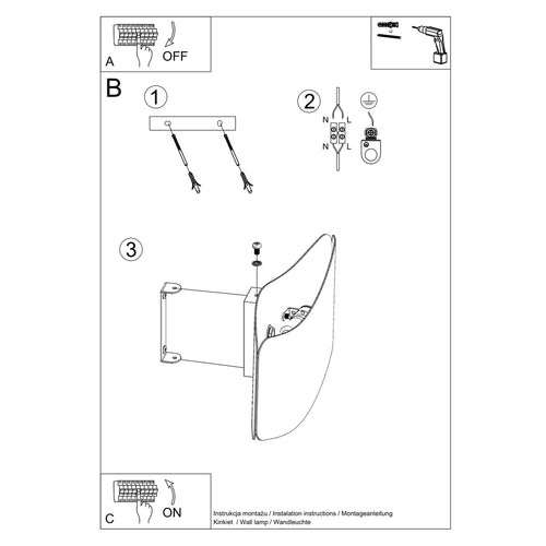 Sollux Lighting Wandlamp TILA 30 wit - 30x11x13cm