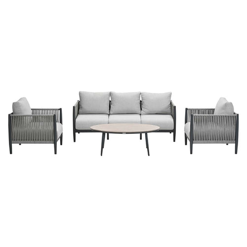 Garden Impressions loungeset Tavira grey sand - 4-delig