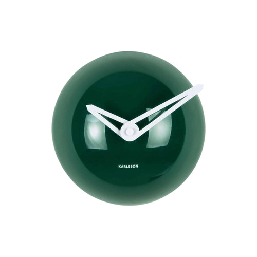 Karlsson wandklok Cool Retro Cap - groen - Ø15cm